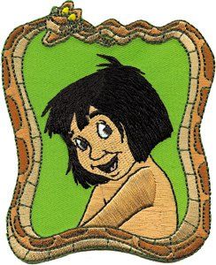 Snake Frame Embroidered Iron on Disney Movie Patch DS 237 Clothing