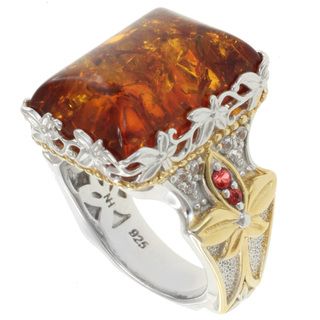 Michael Valitutti Two Tone Amber Ring