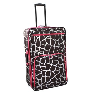 Rockland Pink Giraffe 24 inch Expandable Rolling Upright Luggage Today