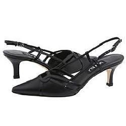 Vaneli Lucena Black Nappa w/ Black Patent Pumps/Heels
