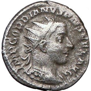 GORDIAN III 243AD Authentic Silver Genuine Ancient Roman Coin Nude SOL