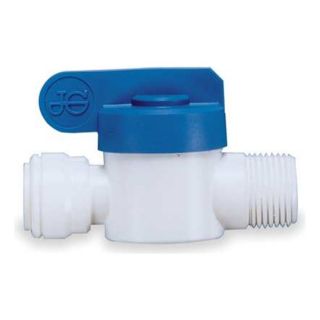 John Guest PPSV 011223 W Shut Off Valve, 3/8 In, Polypropylene, PK 5