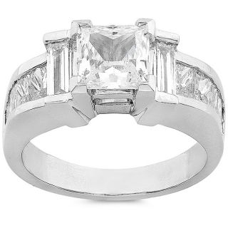 Platinum 2 1/2ct TDW Diamond Engagement Ring (G H, I1) (Size 6.5