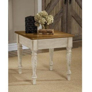 Wilshire Antique White Finish Occasional End Table Home