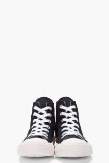 Comme Des Garçons Play  High top Black Canvas Converse Sneakers for women