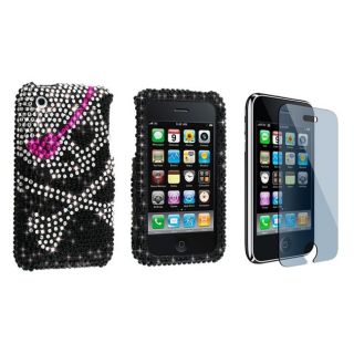 Skull Diamond Case Screen Protector for iPhone 3G