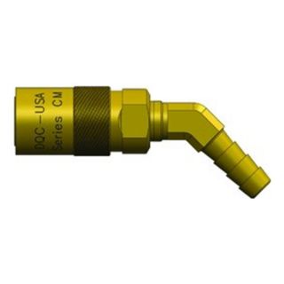 Valve & Coupling 4CM4S4 B E 1/2x1/2Hose 45 Deg Brass Mold Couplers