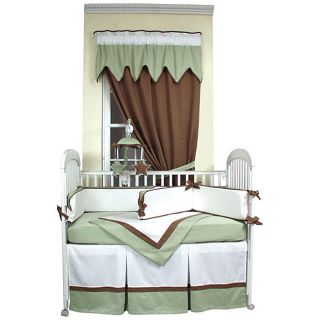 Hoohobbers 4 piece Classic Green Crib Bedding Set