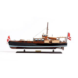 Old Modern Handicrafts Dolphin Painted Model Boat Today $302.80