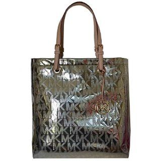 Handbag Items Grab Bag Signature Logo Mirror Metallic Rose Gold Shoes
