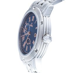 Gevril Mens Prime Minister Dual Time Zone Blue Dial Watch