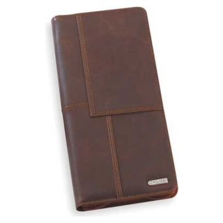 Rolodex 22336 Business Card Book, 96 Ct, Brown, Leather