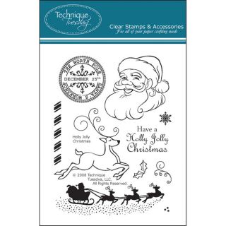 Technique Tuesday Holly Jolly Christmas Clear Stamp