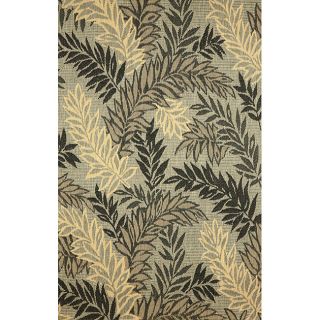 Palm Leaf Black Rug (411 x 76)