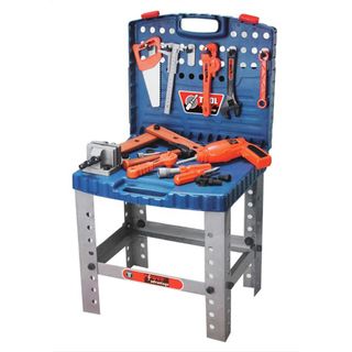 Power Advantage 60 Piece Portable Workbench Set with Working Drill