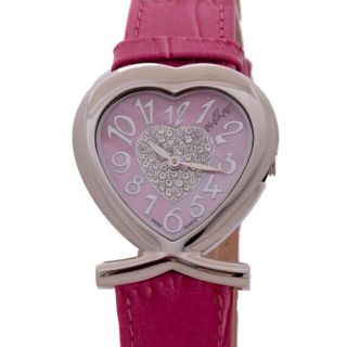 August Steiner Womens Forever Young Crystal Heart Fashion Watch