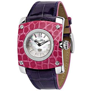 Glam Rock Womens St. Barth Purple Leather Watch