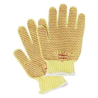 North By Honeywell 52/6647S Cut Resistant Gloves, Yellow/Rust, M, PR
