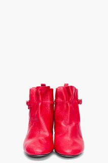 Repetto Red Leather Boots for women