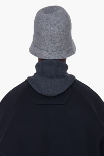 JUUN.J Grey Round Top Felt Hat for men