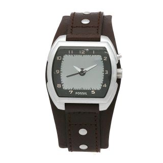 Fossil Womens Kaleido Brown Leather Strap Watch