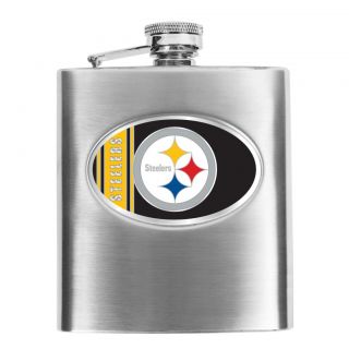 Pittsburgh Steelers 8 oz Stainless Steel Hip Flask