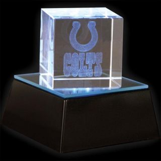 Indianapolis Colts Square Crystal Helmet Cube with Base