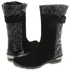 Aquatalia by Marvin K. Bare Black Suede w/Quilt Boots