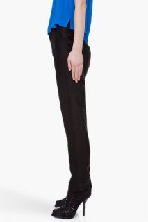 Co Black Tapered Silk Trousers for women
