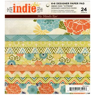 Indie Chic Citron 6x6 inch Paper Pad (24 Sheets)