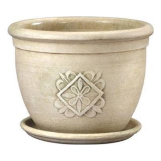 New England Pottery 190718 7" Damascus Stone Planter, Pack of 4