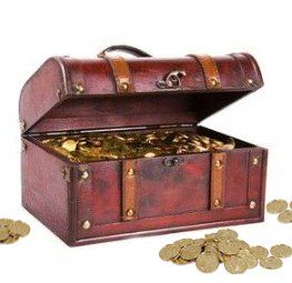 Pirate Treasure Chest with 144 Coins Toys & Games
