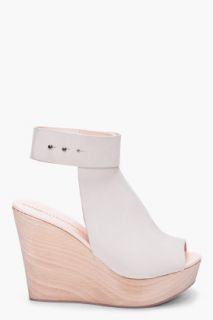 Woman By Common Projects Cream Open Back Wedges for women