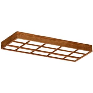 American Fluorescent PKWL440 4 40W Oak Grid Fixture