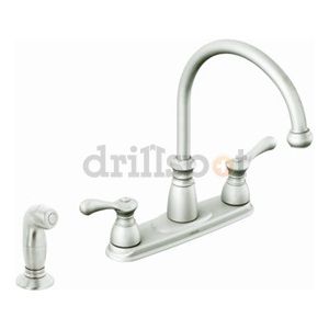 Moen Inc/Faucets CA87876CSL Stainless Steel 2 Handle Faucet/Spray