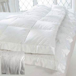 Goose Down 440 Thread Count Silk/Cotton Blend Blanket (White