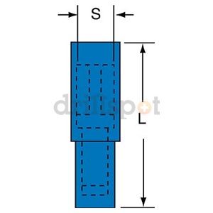 3M MNG14 156DFIK A Female Bullet Disconnect, Blue, PK1000