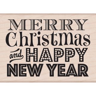 Hero Arts Mounted Rubber Stamps Merry Christmas and Happy New Year