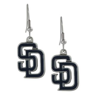 Silvertone San Diego Padres Dangle Earrings
