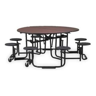 KI UFRD58BNPBL.LBW Folding Table, Cafeteria, Round, 60 In