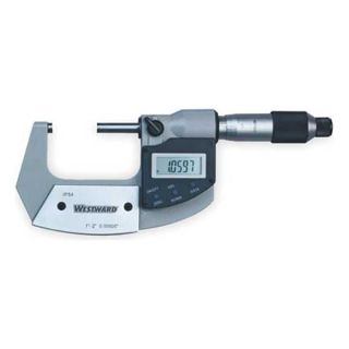 Westward 2YMZ6 Electronic Micrometer, 1 2 In, IP54, SPC