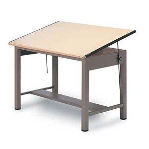Mayline 7736DES Drafting Table, Steel 4 Post, 60 In Top L