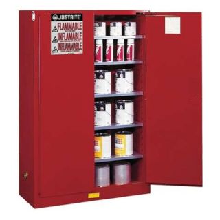Justrite 894511 Paints and Inks Cabinet, 60 Gal., Red