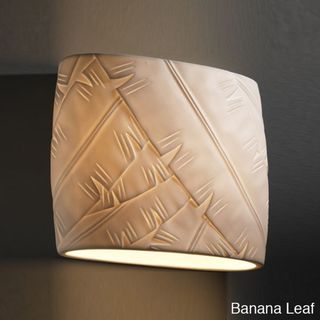 light Wide Oval Wall Sconce with Translucent Porcelain