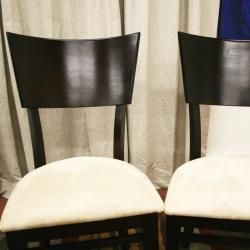 Carla Brown Microfiber Dining Chairs (Set of 2)