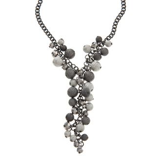 Kenneth Cole Silvertone Beaded Necklace