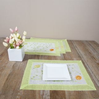 Saro Easter Design 14 inch Placemats (Set of 4)
