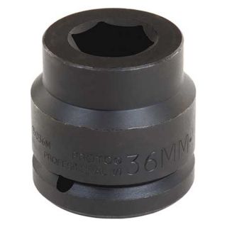 Proto J15065M Impact Socket, 1 1/2 Dr, 6 Pt, Std, 65mm