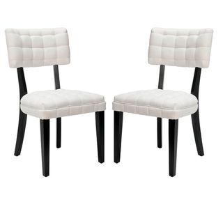 Soho Tufted White Side Chairs Set