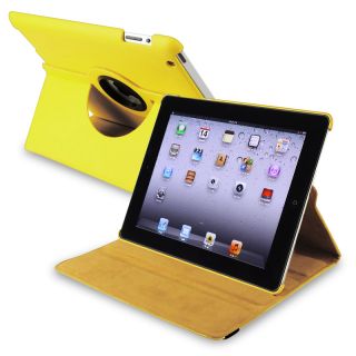 Yellow 360 degree Swivel Leather Case for Apple iPad 2/ 3 Today $11